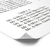 12テーブル多汁フローラ結婚の座席表 ポスター (角)