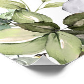 12テーブル座席表の緑の水色 ポスター (角)