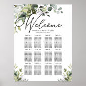 12テーブル座席表の緑の水色 ポスター (正面)