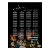 12テーブル座席表(オランダマスター花模様) ポスター (正面)