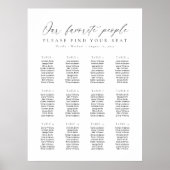 12テーブル私たちお気に入りのの人の座席表 ポスター (正面)