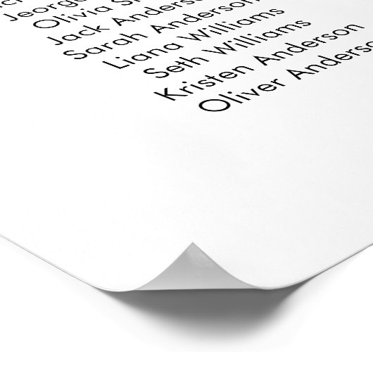 12テーブル私たちお気に入りのの人の座席表 ポスター (角)