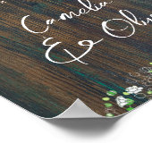 12テーブル素朴ウッドジプソフィラ写真シーティングフォーム ポスター (角)