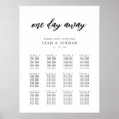 12テーブル結婚のリハーサルのディナーシーティングチャート ポスター (正面)