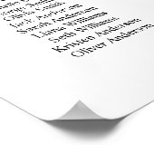 12テーブル120ゲストが座席表を見つける ポスター (角)