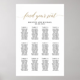 12テーブル120ゲストが座席表を見つける ポスター