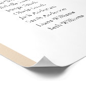 12テーブルBeige Archあなたの座席表を見つける ポスター (角)