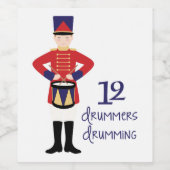 12ドラマー・ドラム ワインラベル (シングルラベル)