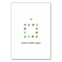 12ドルシンボルや象徴番号フラッシュカード