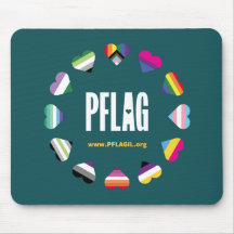 12ハート円PFLAGマウスパッド