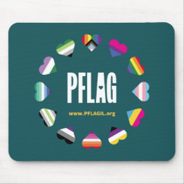 12ハート円PFLAGマウスパッド マウスパッド