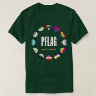 12ハート円PFLAG Tシャツ(暗い背景の場合) Tシャツ