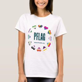 12ハートCircle PFLAG T-Shirt for white bckgrnd Tシャツ