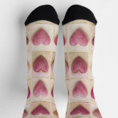 12バレンタインハートオン紙質感 ソックス (上部)