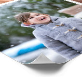 12パーソナライズされた枚の写真コラージュとモノグラム ポスター (角)