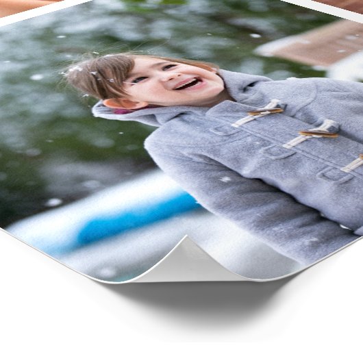 12パーソナライズされた枚の写真コラージュとモノグラム ポスター (角)