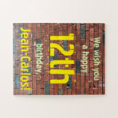 12パーソナライズされた番目の誕生日パズル ジグソーパズル (横)