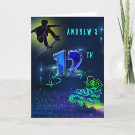 12パーソナライズされた番目の誕生日ボーイ カード