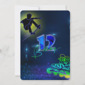 12パーソナライズされた番目の誕生日ボーイ 招待状 (裏面)