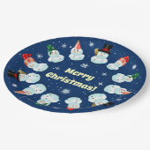 12パート雪だるま紙プレート ペーパープレート (アングル)