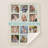 12ファミリーフォトコラージュビーチサンゴ航海の簡単 シェルパブランケット (正面)