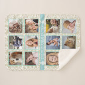 12ファミリーフォトコラージュビーチサンゴ航海の簡単 シェルパブランケット (正面(横))