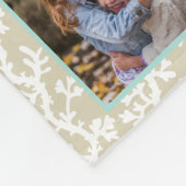 12ファミリーフォトコラージュビーチサンゴ航海の簡単 フリースブランケット (角)