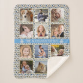 12ファミリーフォトコラージュビーチシェルズ航海の簡単 シェルパブランケット (正面)