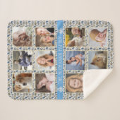 12ファミリーフォトコラージュビーチシェルズ航海の簡単 シェルパブランケット (正面(横))