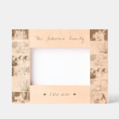 12ファミリーフォトコラージュモノグラムの木製レーザー レーザー彫刻フレーム (正面)