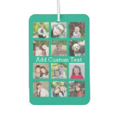 12フォトインスタグラムのコラージュ（緑） カーエアーフレッシュナー (正面)