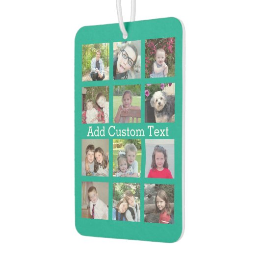 12フォトインスタグラムのコラージュ（緑） カーエアーフレッシュナー (左)