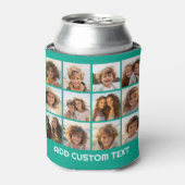 12フォトインスタグラムのコラージュ（緑） 缶クーラー (缶正面)