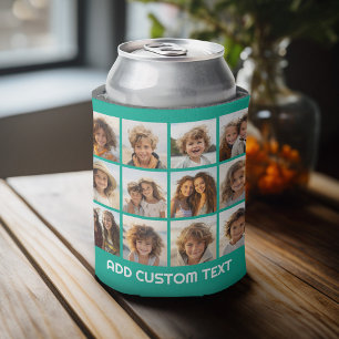 12フォトインスタグラムのコラージュ（緑） 缶クーラー