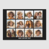 12フォトインスタグラムコラージュとブラックマグネット (正面)