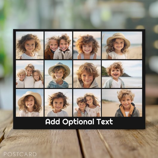 12フォトインスタグラムコラージュ(オプション文字) ポストカード