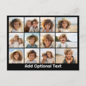 12フォトインスタグラムコラージュ(オプション文字) ポストカード (正面)