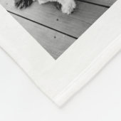 12フォトインスタグラムコラージュ – 白黒 フリースブランケット (角)