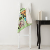 12フォトカスタムコラージュトレンディー緑の作成 シェルパブランケット (インサイチュ)