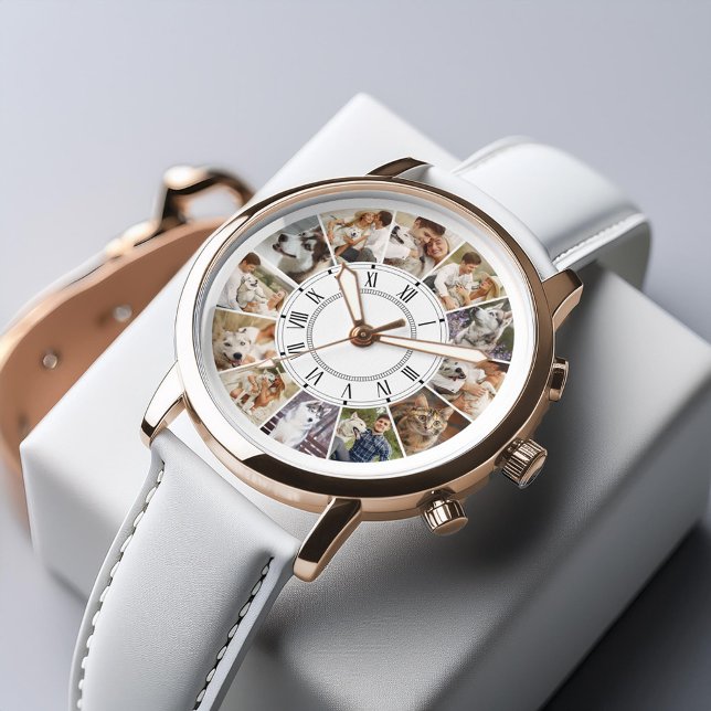 12フォトカスタムコラージュ 腕時計 (Inspiration mockup (not actual product))