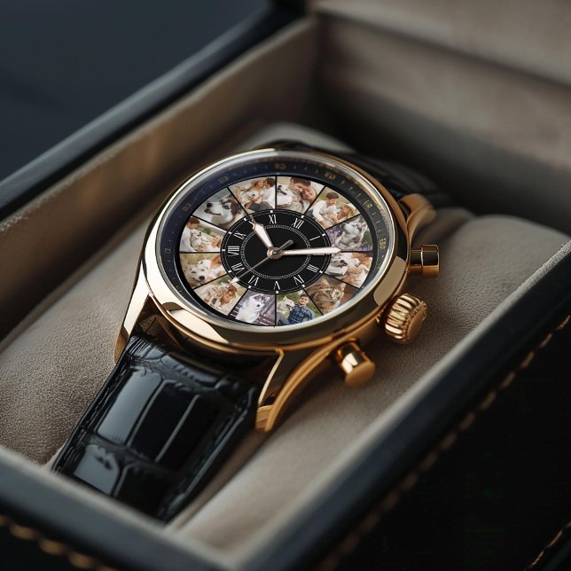 12フォトカスタムコラージュ 腕時計 (Inspiration mockup (not actual product))