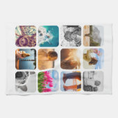 12フォトキッチンタオルテンプレートグリッド丸い枠 キッチンタオル (横)