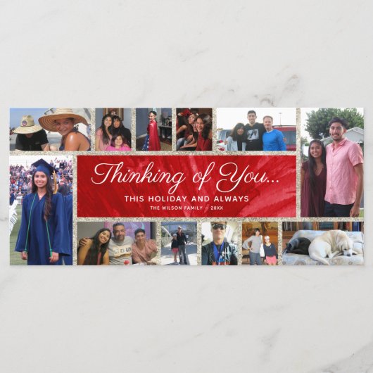 12フォトクリスマスカード |休日のコラージュ (正面)