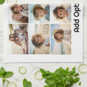 12フォトグリッドのコラージュ – 白 – モダンタイプ黒 キッチンタオル (折り畳み)