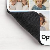 12フォトグリッドのコラージュ – 白 – モダンタイプ黒 マウスパッド (コーナー)