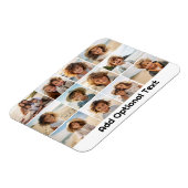 12フォトグリッドのコラージュ – 白 – モダンタイプ黒 マグネット (左側)