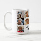 12フォトコラージグリッド – 2文字ボックス – 白黒 コーヒーマグカップ (左)