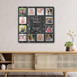 12フォトコラージファミリー引用文パレットウッドブラック スクエア壁時計<br><div class="desc">12の写真で独自のフォトコラージュのウォールクロックを作お気に入りの成する。フォトフレーム救済の時計は、あなたの特別な瞬間を大切にし、また、両親、祖父母、友人のための思いやりのある贈り物を作る。家族パーソナライズされたの時計はすべての行事に最適な贈り物だ。姓と確定日でパーソナライズ。「Family is Everything」引用文は、フォトウォールユニーククロックにtouchを追加する。</div>