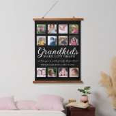 12フォトコラージュおじいちゃんメイクライフグランド引用文 吊り下げ型タペストリー (寝室)