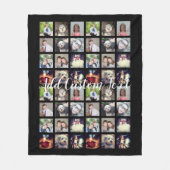 12フォトコラージュで背景色を編集できる フリースブランケット (正面)